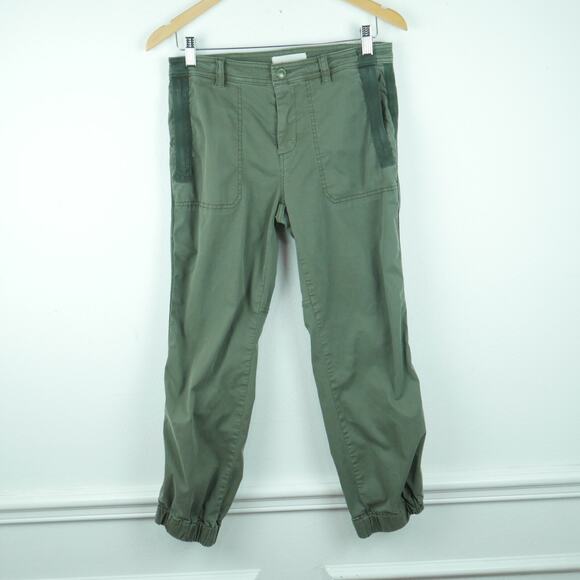 By Anthropologie 4 Pants Olive Drab Crop Jogger Gorpcore Military Utility Boho - Picture 1 of 7